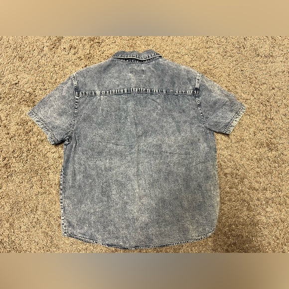 Original Use, Men’s Short Sleeve Button Down Shirt in Denim Blue, US Size: Large - Picture 6 of 8